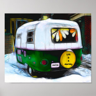 Póster La vida del Camper Retro es un viaje