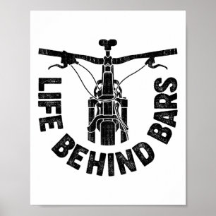 Póster La vida detrás de Rs Mountain Biking Bicicleta vin