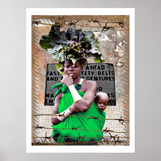 Póster La vida detrás de una cerca de alambre de barba (Frente)