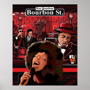 Póster La vida en Bourbon Street 16x20 Poster, tema music