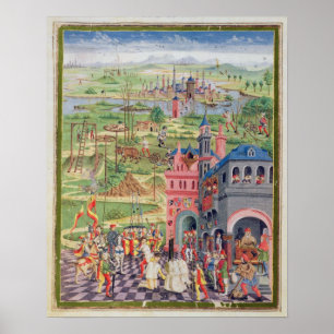 Póster La vida en la ciudad y la vida en el campo