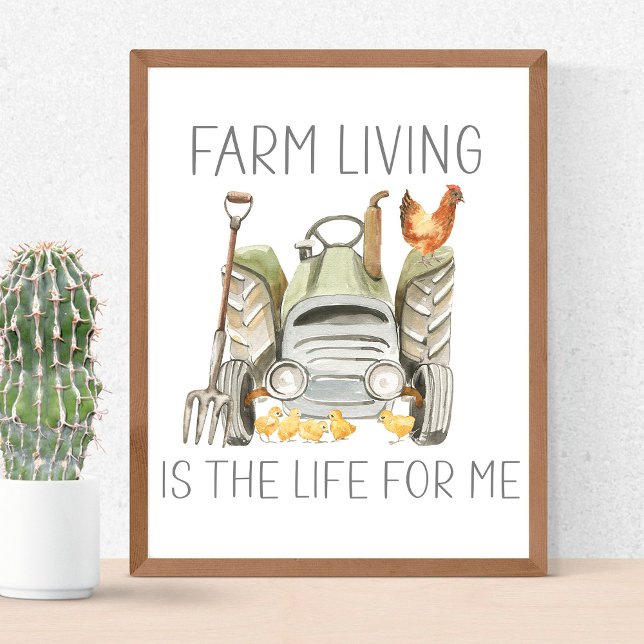 Póster La vida en la granja es la vida para mí Acuarela P (Subido por el creador)