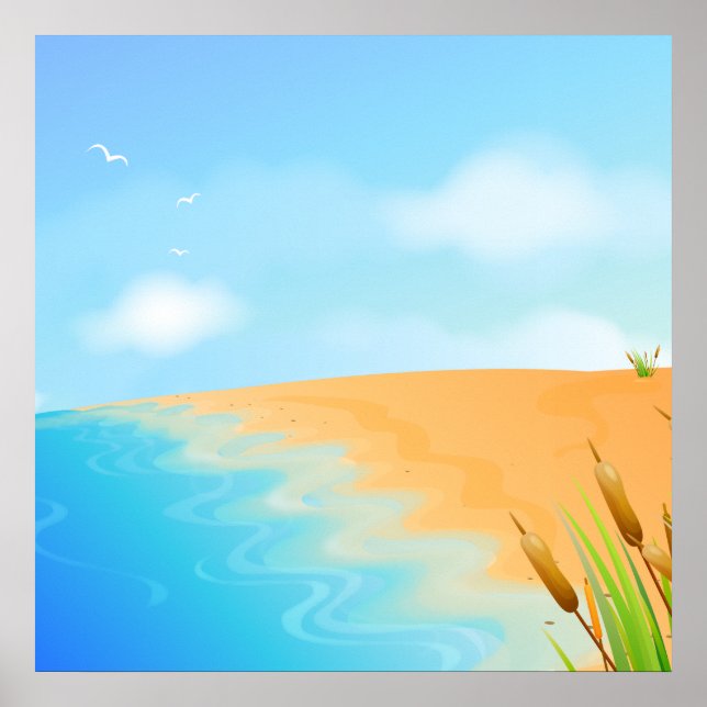 Póster La vida en la playa (Frente)