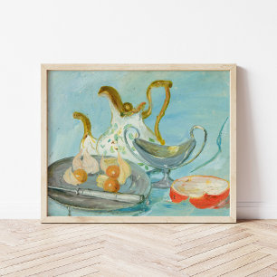 Póster La vida en un fondo azul   Tadeusz Makowski