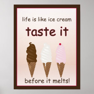 Póster La vida es como el Poster del helado