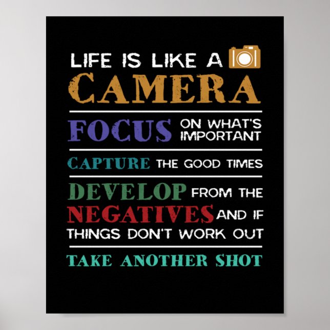 Póster La Vida Es Como Un Fotógrafo De Cámara (Frente)