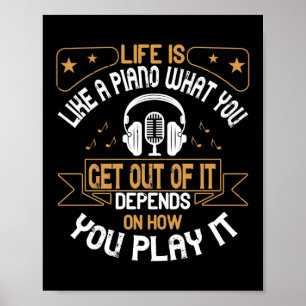 Póster La Vida Es Como Un Piano