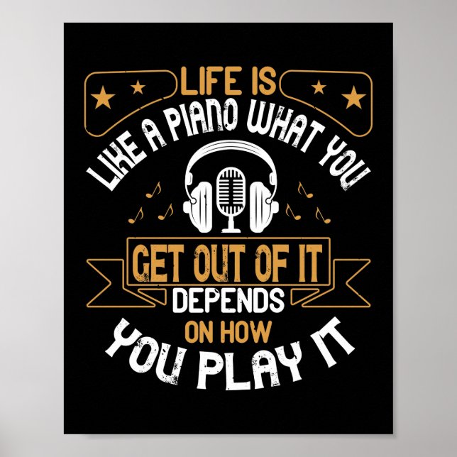 Póster La Vida Es Como Un Piano (Frente)