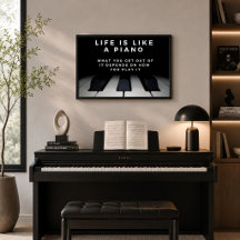La vida es como un piano Inspirador