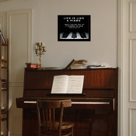 Póster La vida es como un piano Inspirador