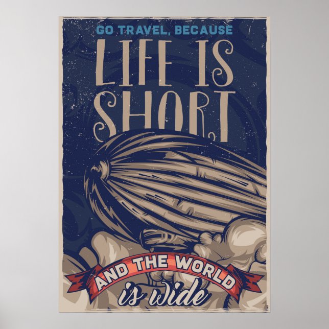 Póster La vida es corta (Frente)
