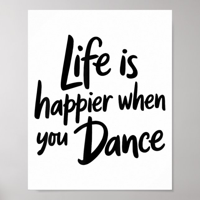 Póster La Vida Es Feliz Cuando Bailas A Maestra (Frente)