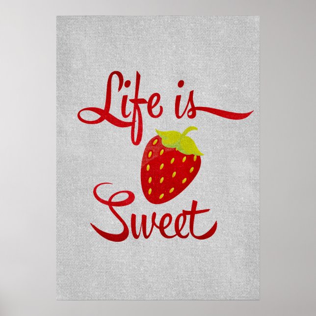 Póster La vida es fresa dulce (Frente)