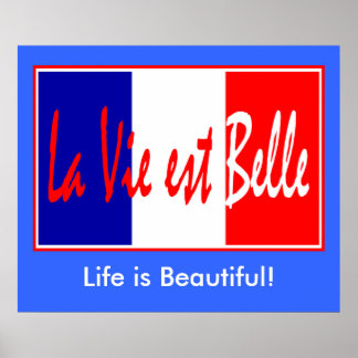 Póster La vida es hermosa - La Vie est Belle! Bandera fra