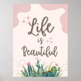 Póster La vida es hermoso pastel