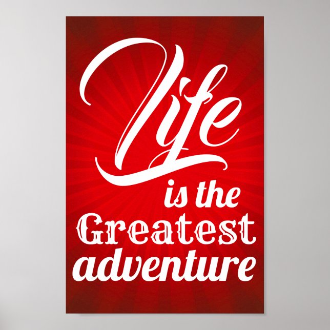 Póster La vida es la aventura más grande (Frente)