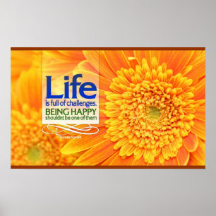 Póster La vida es llena de poster de motivación de los