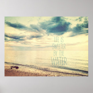 Póster La vida es más dulce por el agua