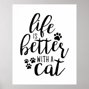 Póster La vida es mejor con las citas de un perro