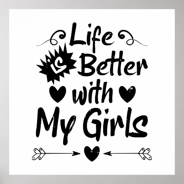 Póster La vida es mejor con mis chicas (Frente)