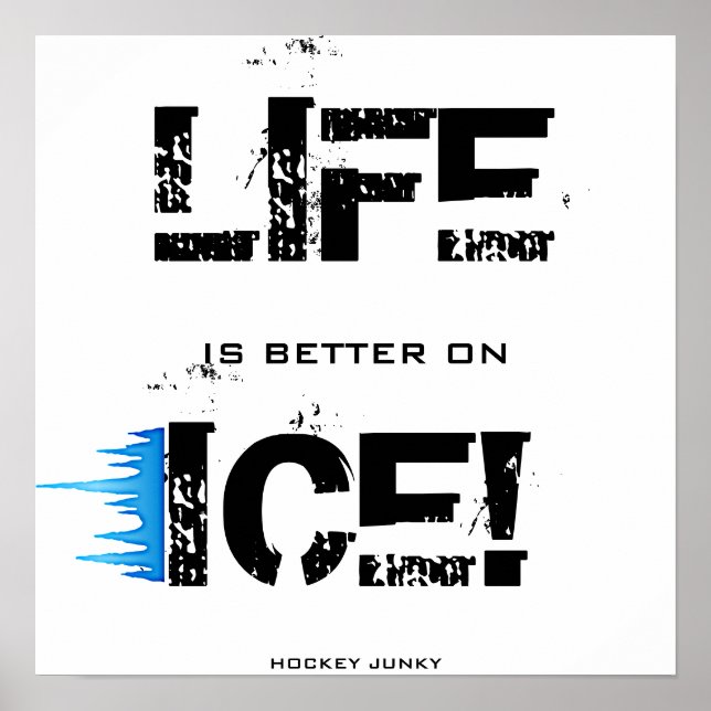 PÓSTER ¡LA VIDA ES MEJOR EN EL HIELO! (Frente)