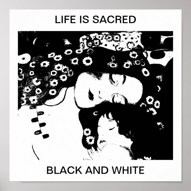 PÓSTER LA VIDA ES NEGRA SAGRADA Y BLANCA (Frente)