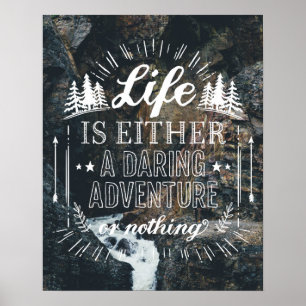 Póster La Vida Es O Una Aventura Oscura O Nada