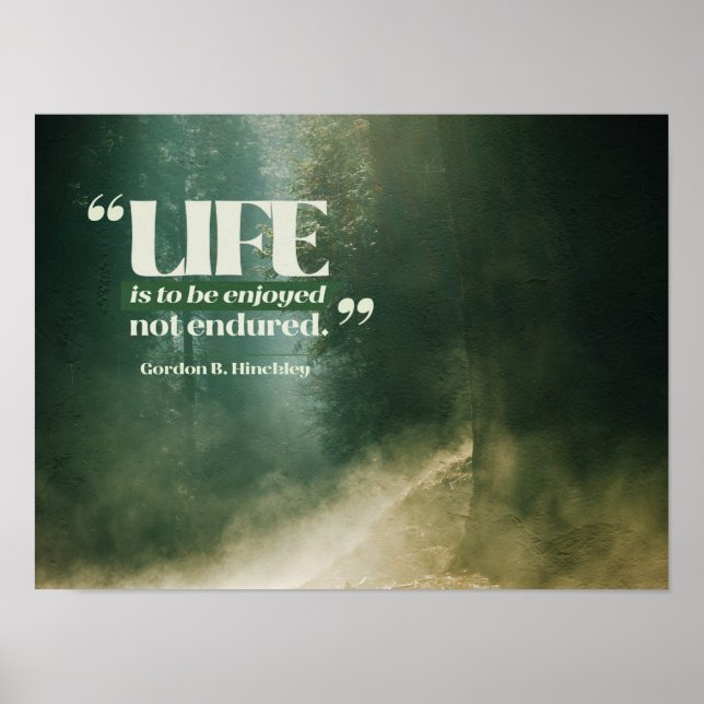 Póster La vida es para ser disfrutada (Frente)