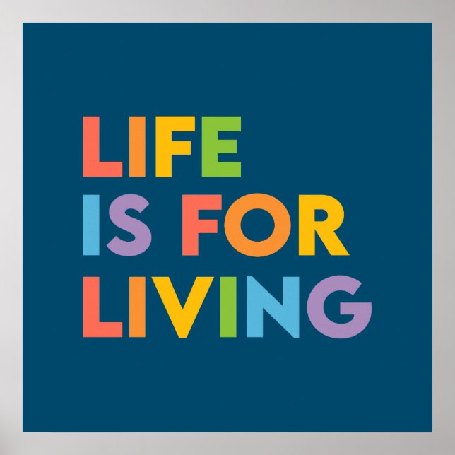 Póster La vida es para vivirla (Frente)