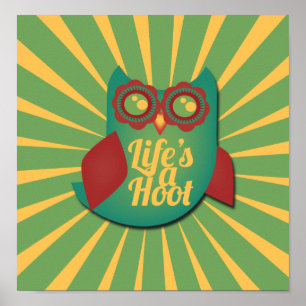 Póster La vida es un búho holgazán