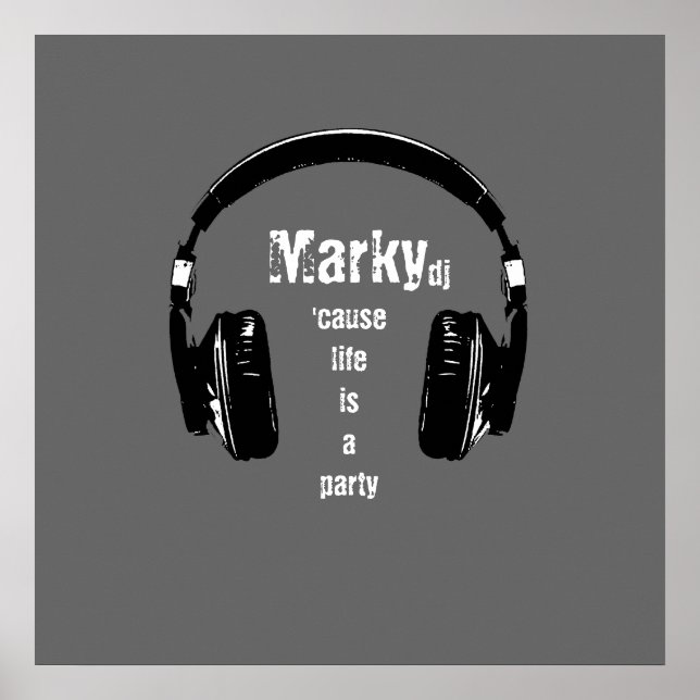 Póster la vida es un DJ fiesta (Frente)