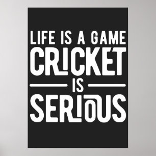 Póster la vida es un juego de cricket serio