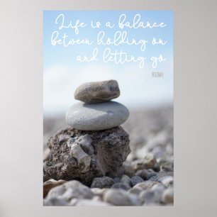 Póster La vida es un poster de equilibrio