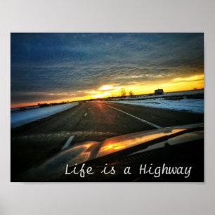 Póster La vida es un poster de la carretera