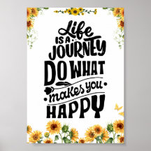 LA VIDA ES UN POSTER FELIZ DE VIAJE