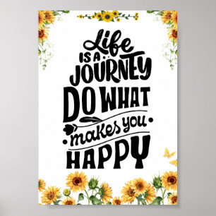 PÓSTER LA VIDA ES UN POSTER FELIZ DE VIAJE