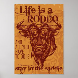 Póster La vida es un rodeo
