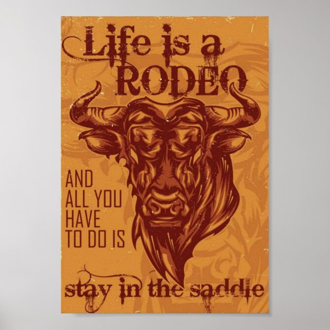 Póster La vida es un rodeo (Frente)