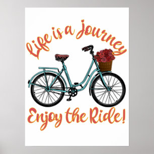 Póster La Vida Es Un Viaje Disfrutar De La Bicicleta De P