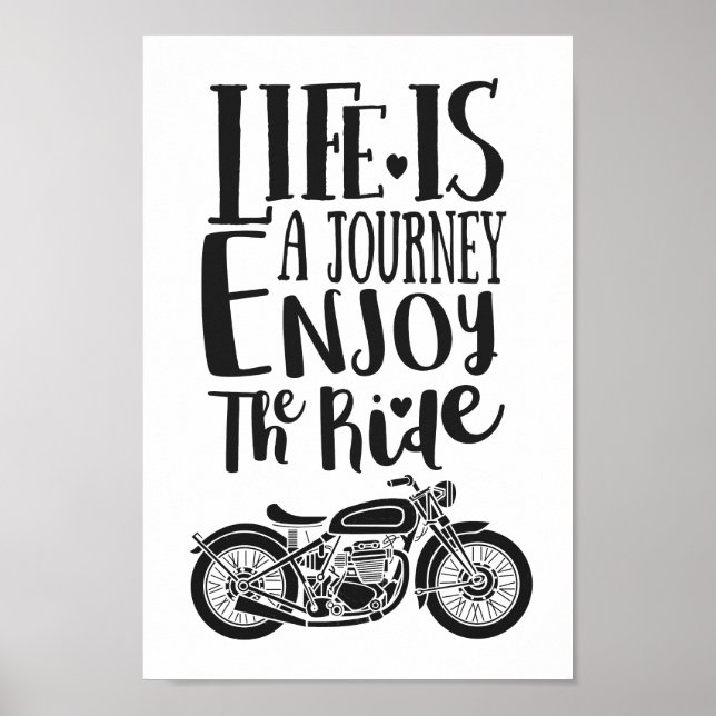 Póster La Vida Es Un Viaje Disfrutar De La Cita De Motiva (Frente)