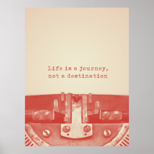 Póster 'La vida es un viaje, no un destino' (Frente)