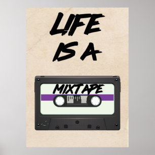 Póster la vida es una cita mixtape