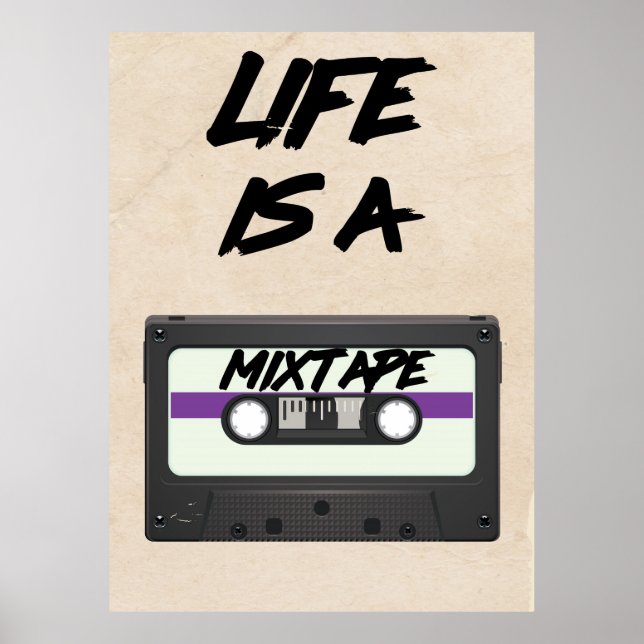Póster la vida es una cita mixtape (Frente)