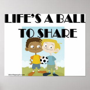 Póster La vida es una pelota para compartir