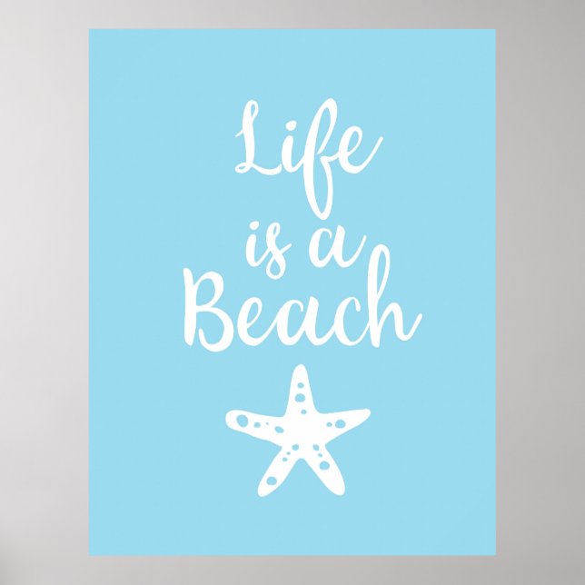 Póster La vida es una playa (Frente)