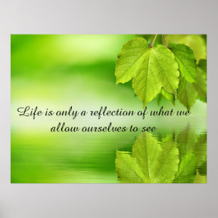 Póster La vida es una reflexión motivación inspiradora