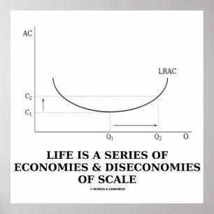 Póster La Vida Es Una Serie De Economías Y Deseconomías A