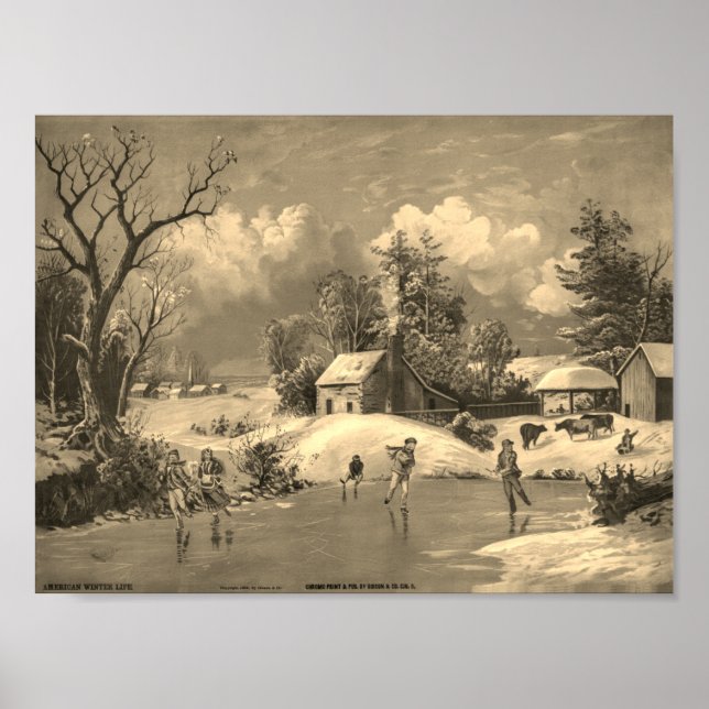 Póster La vida estadounidense en invierno con el filtro S (Frente)