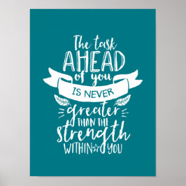 Póster La Vida inspiradora Cita La Fuerza Dentro De Usted