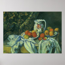 La vida, la cortina y la cocina de Paul Cezanne